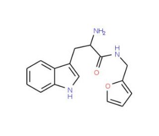 2-Amino-N-furan-2-ylmethyl-3-(1H-indol-3-yl)-propionamide (CAS 360791-53-3) - chemical structure image