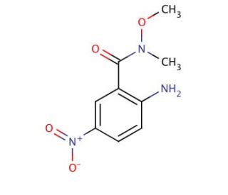 2-Amino-N-methoxy-N-methyl-5-nitrobenzamide (CAS 628300-35-6) - chemical structure image