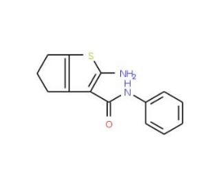 2-Amino-N-phenyl-5,6-dihydro-4H-cyclopenta-[b]thiophene-3-carboxamide - chemical structure image