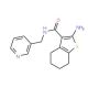 2-Amino-N-(pyridin-3-ylmethyl)-4,5,6,7-tetrahydro-1-benzothiophene-3-carboxamide (CAS 522597-99-5) - chemical structure image