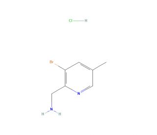2-(Aminomethyl)-3-bromo-5-methylpyridine hydrochloride (CAS 1257535-62-8) - chemical structure image