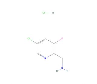2-(Aminomethyl)-5-chloro-3-fluoropyridine hydrochloride (CAS 1257535-29-7) - chemical structure image