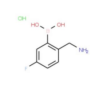 2-Aminomethyl-5-fluorophenylboronic acid hydrochloride (CAS 850568-03-5) - chemical structure image