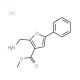 2-Aminomethyl-5-phenyl-furan-3-carboxylic acid methyl ester hydrochloride (CAS 435342-15-7) - chemical structure image