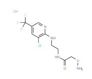 2-(Aminooxy)-N-(2-{[3-chloro-5-(trifluoromethyl)-2-pyridinyl]amino}ethyl)acetamide hydrochloride - chemical structure image