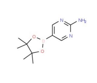 2-Aminopyrimidine-5-boronic acid pinacol ester (CAS 402960-38-7) - chemical structure image