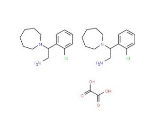 2-Azepan-1-yl-2-(2-chloro-phenyl)-ethylaminehemioxalate - chemical structure image