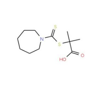 2-(Azepane-1-carbothioylsulfanyl)-2-methyl-propionic acid - chemical structure image