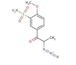 2-Azido-1-(4&prime;-methoxy-3&prime;-sulfonamidophenyl)-1-propanone (CAS 1189968-86-2) - chemical structure image