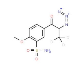 2-Azido-1-(4&prime;-methoxy-3&prime;-sulfonamidophenyl)-1-propanone-methyl-d3 - chemical structure image