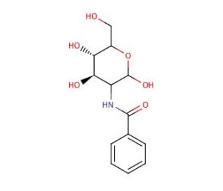 2-Benzamido-2-deoxy-D-glucopyranose (&alpha;/&beta; mixture) (CAS 14086-91-0) - chemical structure image