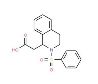 (2-Benzenesulfonyl-1,2,3,4-tetrahydro-isoquinolin-1-yl)-acetic acid - chemical structure image