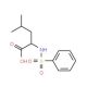 2-Benzenesulfonylamino-4-methyl-pentanoic acid - chemical structure image
