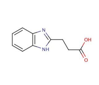 2-Benzimidazolepropionic acid (CAS 23249-97-0) - chemical structure image