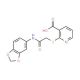 2-(Benzo[1,3]dioxol-5-ylcarbamoylmethylsulfanyl)-nicotinic acid - chemical structure image