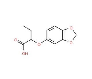 2-(Benzo[1,3]dioxol-5-yloxy)-butyric acid - chemical structure image