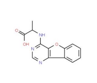 2-(Benzo[4,5]furo[3,2-d]pyrimidin-4-ylamino)-propionic acid - chemical structure image