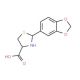 2-Benzo[d]1,3-dioxolen-5-yl-1,3-thiazolidine-4-carboxylic acid (CAS 72678-96-7) - chemical structure image