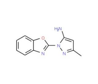 2-Benzooxazol-2-yl-5-methyl-2H-pyrazol-3-ylamine - chemical structure image
