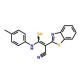 2-Benzothiazol-2-yl-3-mercapto-3-p-tolylamino-acrylonitrile - chemical structure image