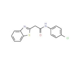 2-Benzothiazol-2-yl-N-(4-chloro-phenyl)-acetamide - chemical structure image