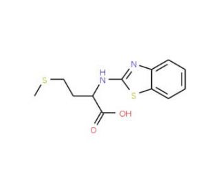 2-(Benzothiazol-2-ylamino)-4-methylsulfanyl- butyric acid (CAS 436810-97-8) - chemical structure image