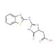 [2-(Benzothiazol-2-ylamino)-5-oxo-4,5-dihydro-3H-imidazol-4-yl]-acetic acid (CAS 436811-21-1) - chemical structure image