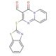2-(Benzothiazol-2-ylsulfanyl)-4-oxo-4H-pyrido[1,2-a]pyrimidine-3-carbaldehyde - chemical structure image