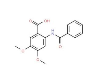 2-(benzoylamino)-4,5-dimethoxybenzoic acid (CAS 31164-95-1) - chemical structure image