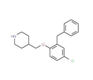 2-Benzyl-4-chlorophenyl 4-piperidinylmethyl ether - chemical structure image