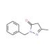 2-Benzyl-5-methyl-2H-pyrazol-3-ol (CAS 946-23-6) - chemical structure image