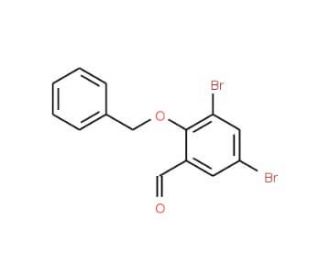 2-(benzyloxy)-3,5-dibromobenzaldehyde (CAS 61657-63-4) - chemical structure image