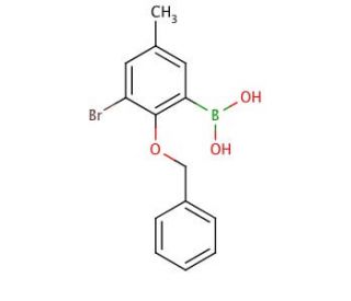 2-Benzyloxy-3-bromo-5-methylphenylboronic acid (CAS 870777-20-1) - chemical structure image