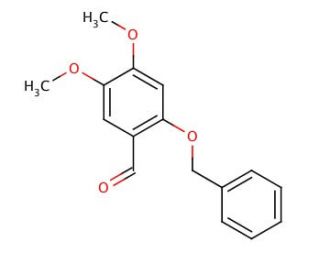 2-Benzyloxy-4,5-dimethoxybenzaldehyde (CAS 14382-86-6) - chemical structure image