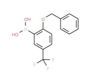 2-(Benzyloxy)-5-(trifluoromethyl)phenylboronic acid (CAS 612833-41-7) - chemical structure image