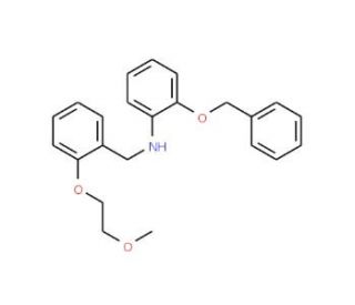 2-(Benzyloxy)-N-[2-(2-methoxyethoxy)benzyl]aniline - chemical structure image