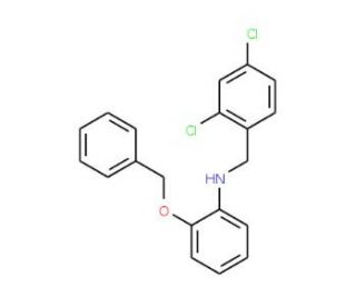 2-(Benzyloxy)-N-(2,4-dichlorobenzyl)aniline - chemical structure image