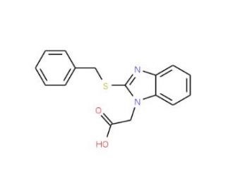 [2-(Benzylthio)-1H-benzimidazol-1-yl]acetic acid (CAS 313240-26-5) - chemical structure image