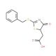 [2-(Benzylthio)-4-oxo-4,5-dihydro-1,3-thiazol-5-yl]acetic acid - chemical structure image