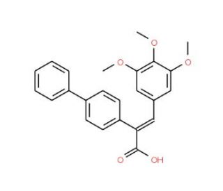2-Biphenyl-4-yl-3-(3,4,5-trimethoxy-phenyl)-acrylic acid - chemical structure image