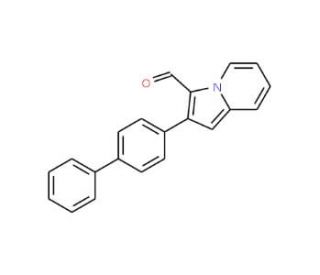 2-(Biphenyl-4-yl)indolizine-3-carboxaldehyde (CAS 558473-55-5) - chemical structure image