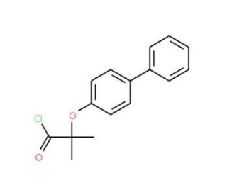 2-(biphenyl-4-yloxy)-2-methylpropanoyl chloride - chemical structure image