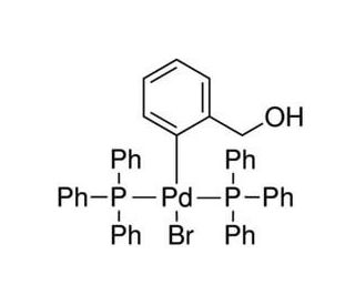 2-[Bis(triphenylphosphine)palladium(II)bromide]benzyl alcohol (CAS 849417-41-0) - chemical structure image