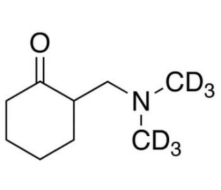 2-(Bismethyl)amniomethylcyclohexanone-d6 (CAS 873928-71-3) - chemical structure image