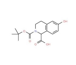 2-Boc-6-Hydroxy-1,2,3,4-tetrahydro-isoquinoline-1-carboxylic acid (CAS 362492-00-0) - chemical structure image