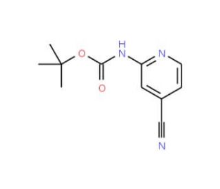 2-(Boc-amino)-4-cyanopyridine (CAS 737000-78-1) - chemical structure image