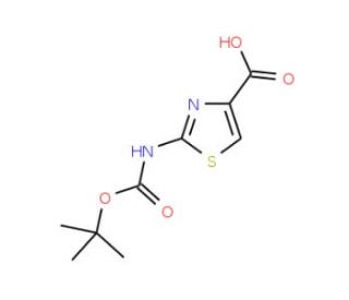 2-BOC-aminothiazole-4-carboxylic acid (CAS 83673-98-7) - chemical structure image