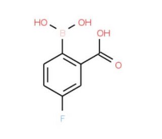 2-Borono-5-fluorobenzoic acid (CAS 874290-63-8) - chemical structure image