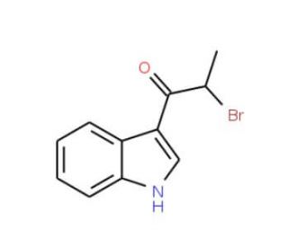 2-Bromo-1-(1H-indol-3-yl)-propan-1-one - chemical structure image