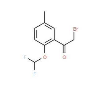 2-bromo-1-[2-(difluoromethoxy)-5-methylphenyl]ethanone - chemical structure image